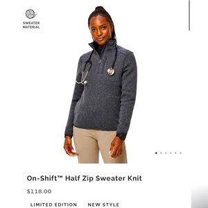 FIGS - ON SHIFT CLASSIC 1/2 ZIP KNIT